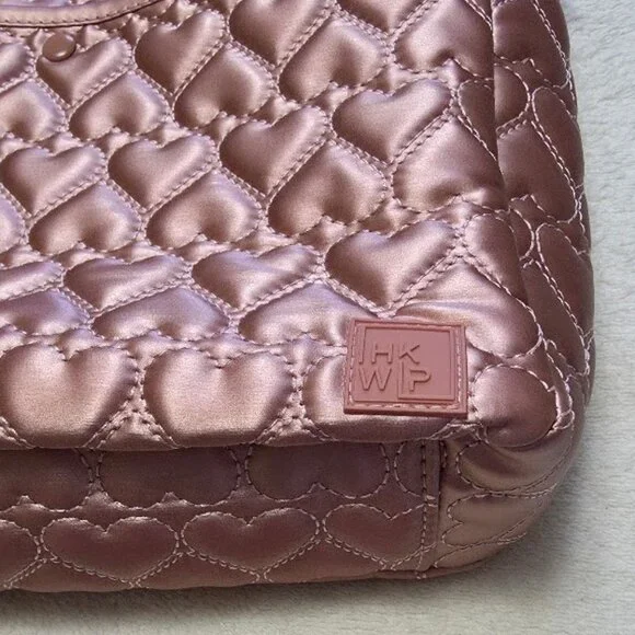 IHKWIP More Love Heart Quilted Messenger Crossbody NWT - Picture 5 of 6